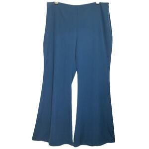 New Women's Leith Teal Blue Wide Leg Dress Pants New 1X